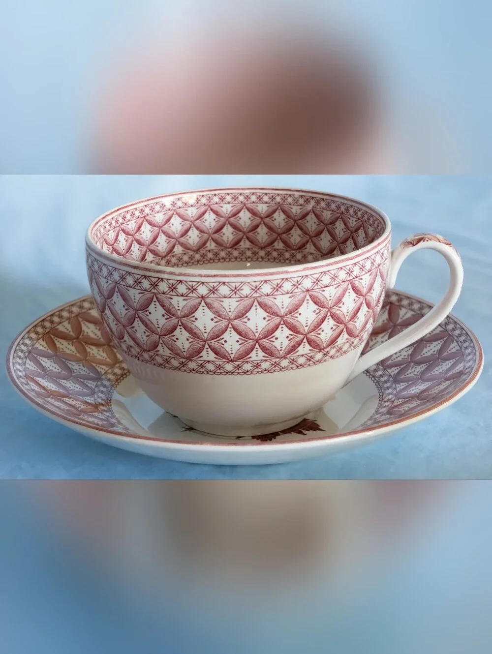 Spode Archive Collection Geranium Pattern. Jumbo Cup and Saucer. Vtg. England